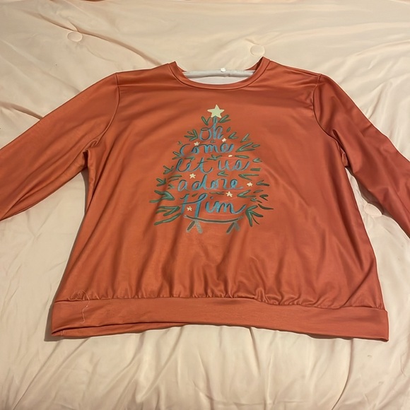 “ O Come Let Us Adore Him “ Long Sleeve Top - Picture 2 of 3